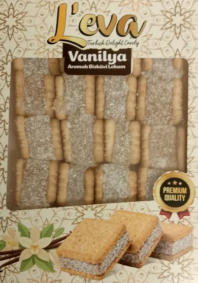L’eva Vanilla Flavoured Biscuit Turkish Delight 350 g