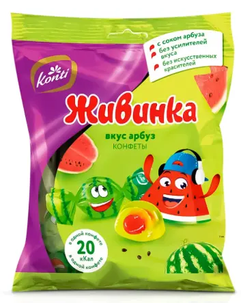 Konti Zhvinka Watermelon Flavoured Candies 250 g