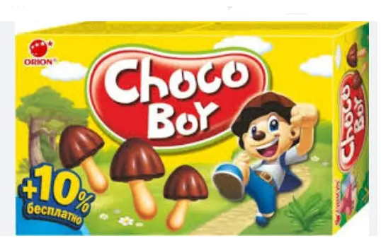 Orion Choco Boy Chocolate Mushroom Shaped Cookies 100 g