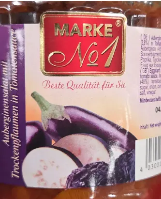 Marke No.1 Eggplant Spread with Sun-Dried Tomatoes 680 g