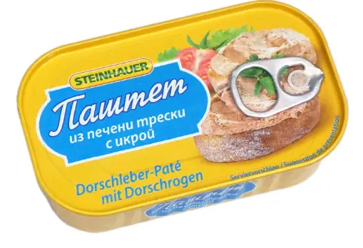 Steinhauer Dorschleberpastete mit Dorschrogen 125 g