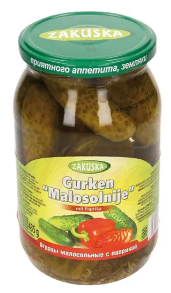 Zakuska Gurken mit Dill Mild gesalzene 870 g