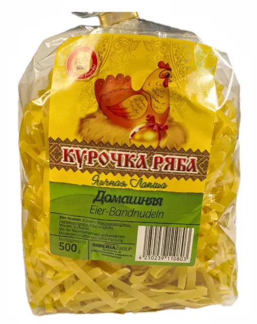 Kurochka Ryaba Ev Yapımı Yumurta Şerit Erişte 500 g