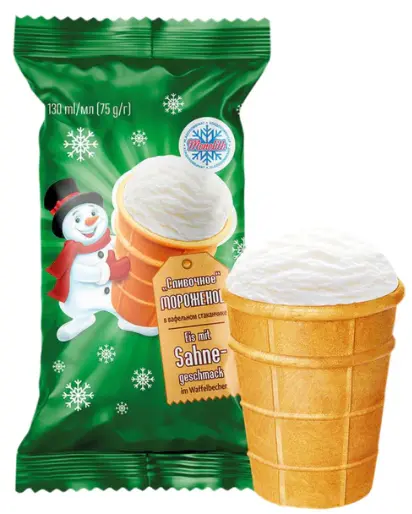 Monolith Sahneeis im Waffelbecher 75 g