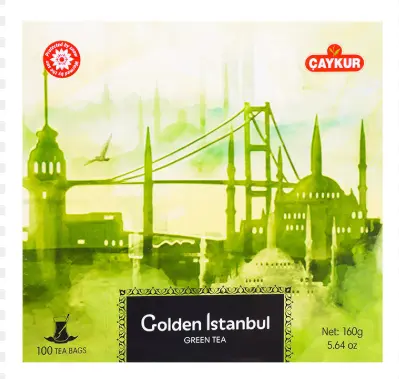 Çaykur Golden Istanbul Yeşil Çay 100 Poşet Çay 160 g