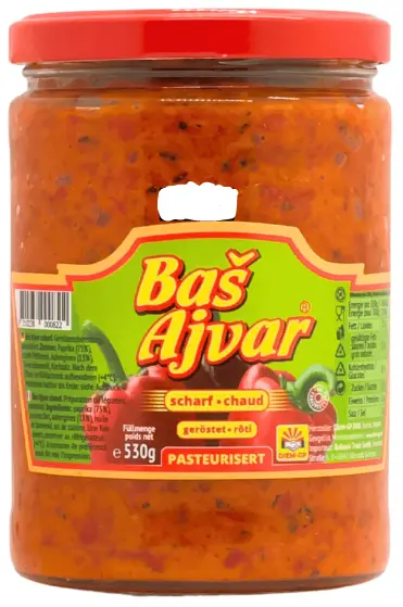Bas Ajvar Spicy Pepper Spread 530 g