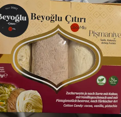 CocoMila Beyoğlu Çıtırı Pişmaniye Kakao, Vanilya & Antep Fıstıklı 360 g