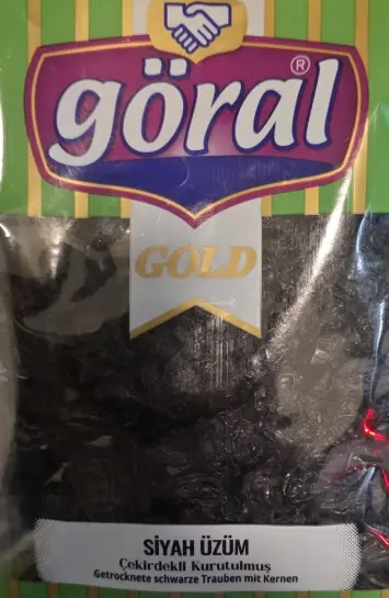 Göral Gold Getrocknete Schwarze Trauben mit Kernen 200 g