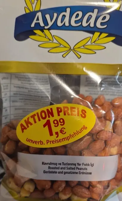 Aydede Kavrulmuş & Tuzlanmış Yer Fıstığı 175 g