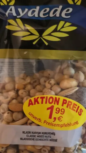 Aydede Klasik Karışık Kuruyemiş 175 g