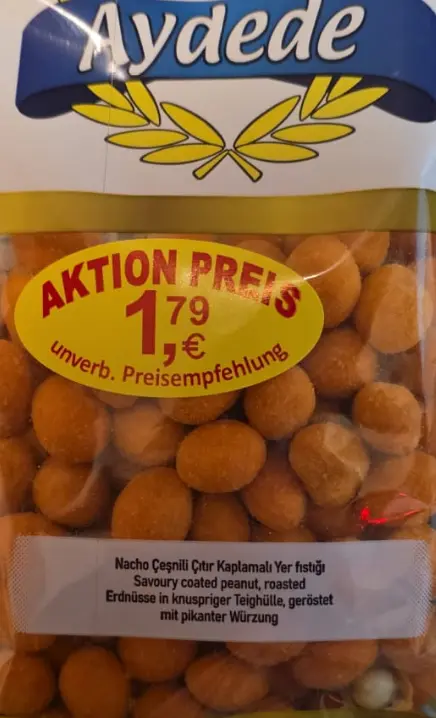 Aydede Nacho Çeşnili Çıtır Kaplamalı Yer Fıstığı 175 g