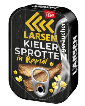 Larsen Kiel Usulü İsli Çaça Balığı Kanola Yağında 110 g