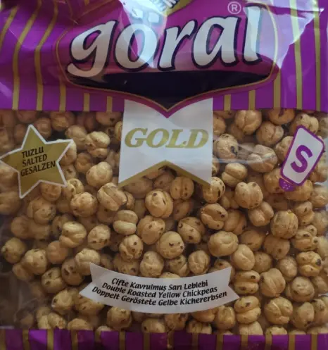 Goral Gold Doppelt Geröstete Gelbe Kichererbsen Gesalzen 200 g