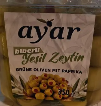 Ayar Green Olives with Pepper 350 g