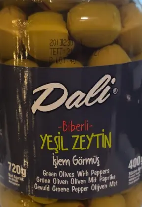 Dali Biberli Yeşil Zeytin 400 g