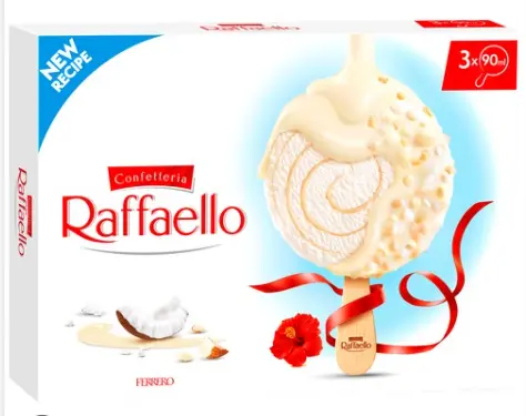 Ferrero Raffaello Dondurma Çubuğu 3 x 90 ml