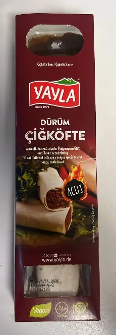 Yayla Acılı Çiğ Köfte Dürüm 180 g