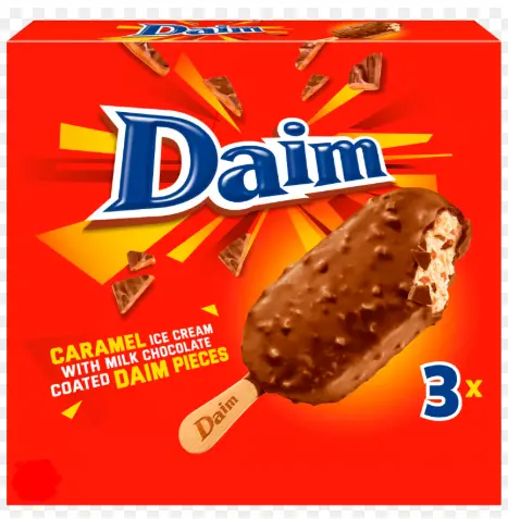 Daim Karamelli Sütlü Çikolatalı Dondurma 3 Adet