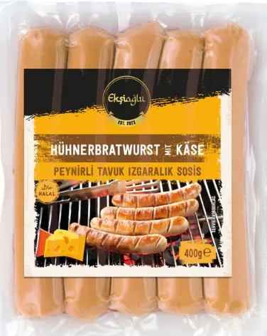 Eksioglu Chicken Bratwurst with Cheese 400 g