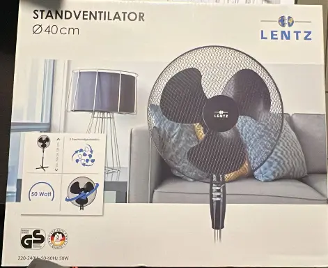 Lentz Pedestal Fan 40 cm