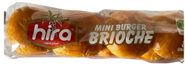 Hira Mini Burger Brioche Ekmeği 8 Adet 160 g