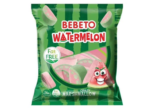 Bebeto Watermelon Crazy Marshmallow 250 g