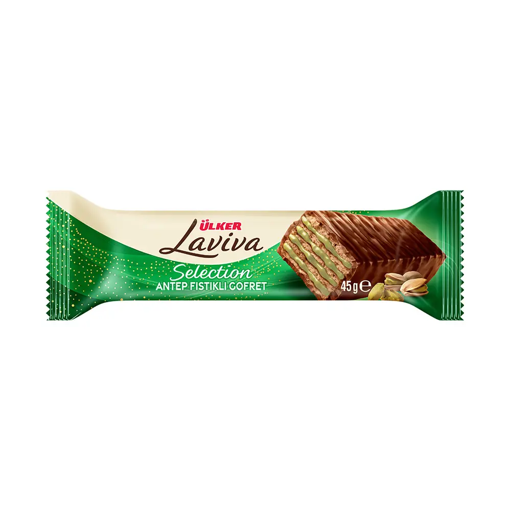 Laviva Selection Pistazien Schokoladenüberzogene Waffel 45 g