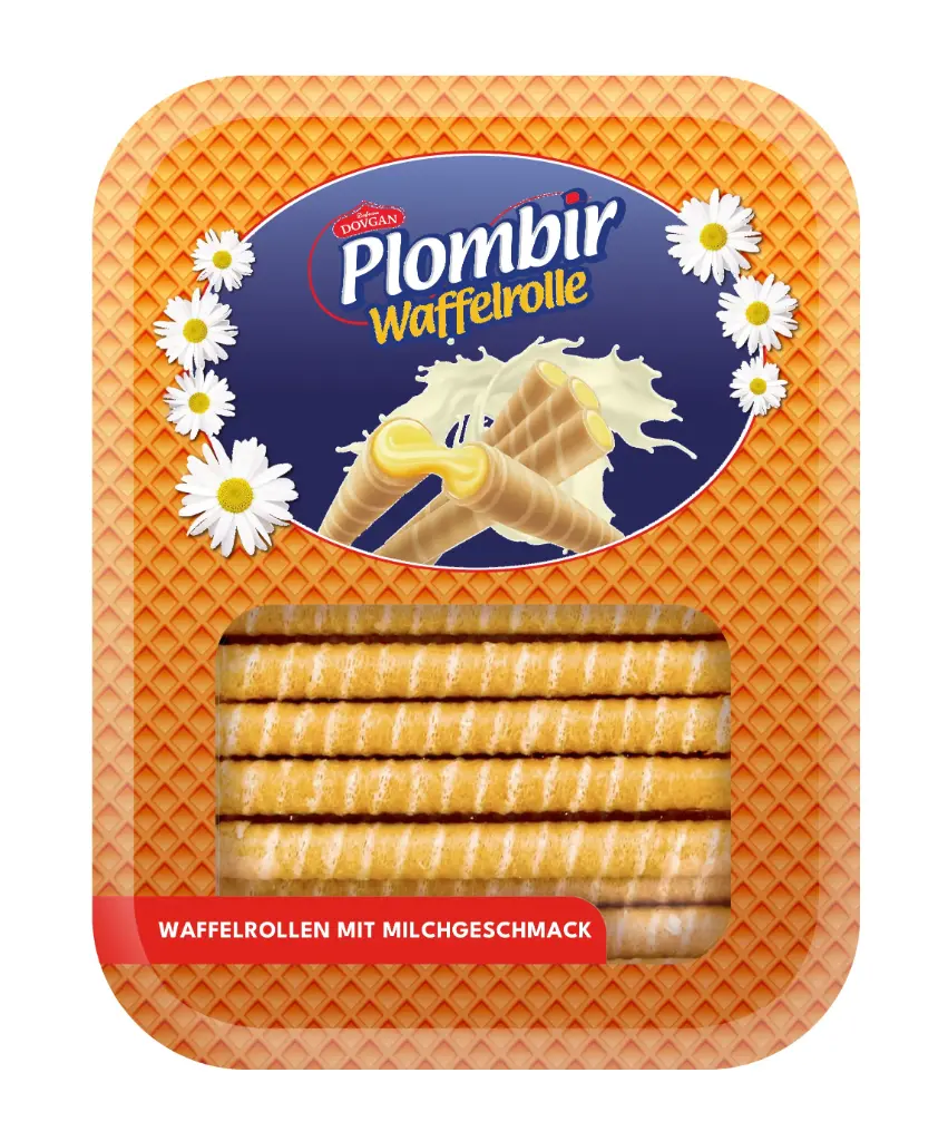 Plombir Waffle Rolls with Milk Flavor 400 g 