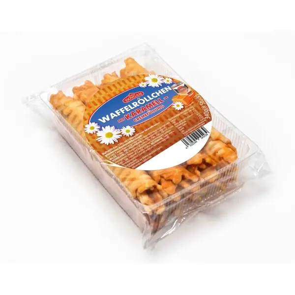 DOVGAN Waffelröllchen mit Karamellcreme 340 g