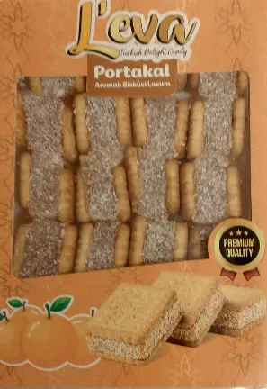 [GSAL1027131096] L’eva Orangenaromatisierte Keks-Lokum 350 g