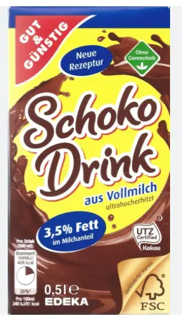 [GSAL102415226] Gut & Günstig Chocolate Milk Drink 500 ml