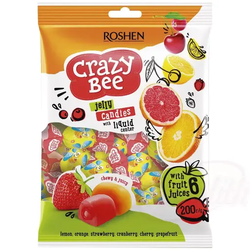 [GSAL1027131116] Roshen Crazy Bee Filled Fruit Jelly 200 g