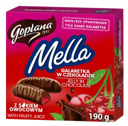 [GSAL102712639] Goplana Mella Vişneli Jöleli Çikolata 190 g