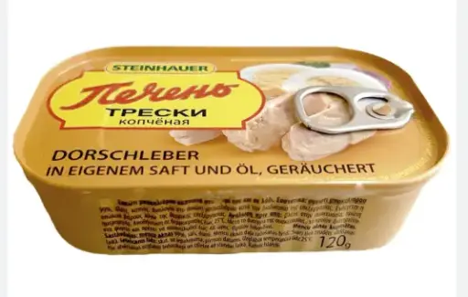 [GSAL1012101280] Steinhauer Kendi Suyu ve Yağında Füme Morina Ciğeri 120 g