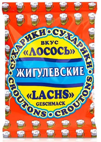 [GSAL102710828] Zhigulevskie Bread Croutons Salmon Flavor 50 g