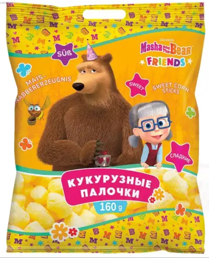 [GSAL102710839] Masha ve Koca Ayı Tatlı Mısır Çubukları 160 g