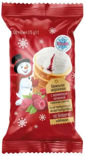 [GSAL102015217] Monolith Vanilla Ice Cream with Raspberry Filling in Waffle Cup 75 g