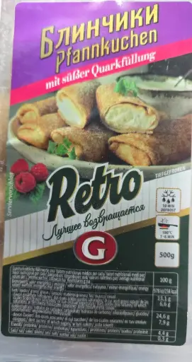 [GSAL102011052] Retro Blinchiki Tatlı Lor Peynirli Krep 500 g