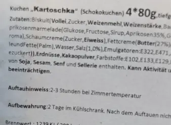 [GSAL102010033] Kartoshka Çikolatalı Kek 4 x 80 g