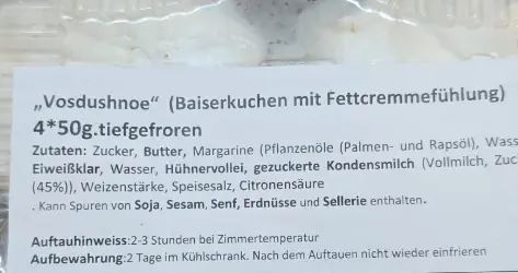 [GSAL102010046] Vozdushnoe Baiserkuchen mit Fettcremefüllung 4 x 50 g