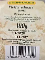 [GSAL1028141390] Steinhauer Tane Karabiber 100 g