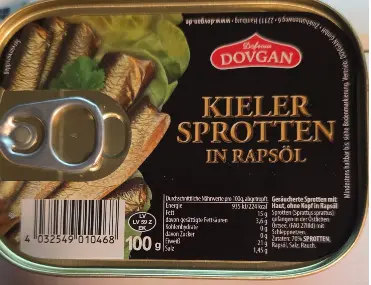 [GSAL1012101377] Dovgan Kieler Sprats In Rapeseed Oil 100 g