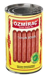 [GSAL1023111106] Özmiraç Tavuk Sosis Teneke 550 g