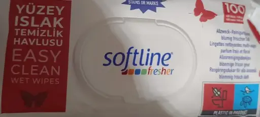 [GSAL101811228] Softline Islak Temizlik Havlusu Çiçek Ferahlığı 100'lü