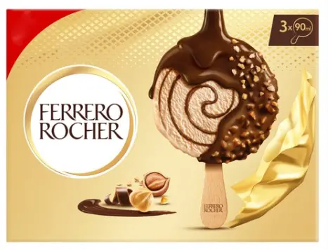 [GSAL102015237] Ferrero Rocher Fındıklı Dondurma Çubuğu 3 x 90 ml