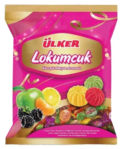 [GSAL1027131252] Ülker Lokumcuk Mixed Fruit Jelly Candy 350 g