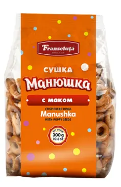[GSAL102710875] Franzeluta Manuschka Rounded Pastry with Poppy Seeds 300 g