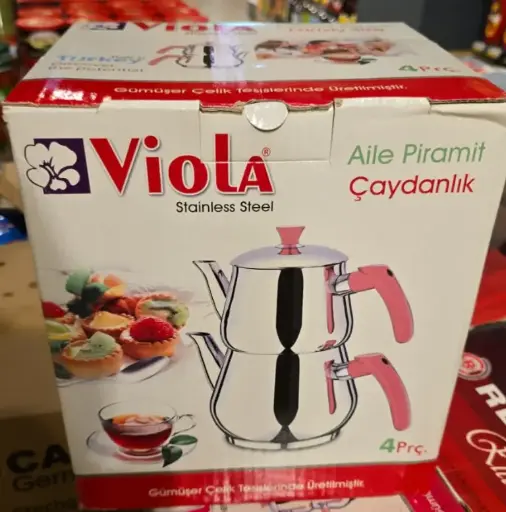 [GSAL102216309] Viola Family Pyramid Teapot Set – 4 Pieces