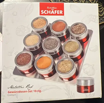 [GSAL102216334] Schafer Gewürzdosen-Set 10-teilig