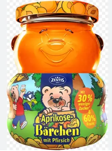 [GSAL1012101507] Zentis Bärchen Fruchtaufstrich Aprikose Pfirsich 250 g